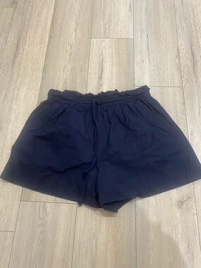 Banana Republic Navy Elastic Waist Drawstring Shorts
